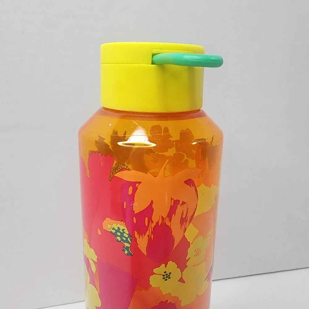 Starbucks Strawberry Fields Floral Flower Reusable Water Bottle 24 oz Tropical